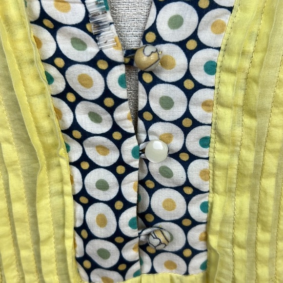 Ryu Boho Yellow Shift Above Knee Sleeveless Cotton Mini Dress hand-Embroidered - Picture 5 of 15